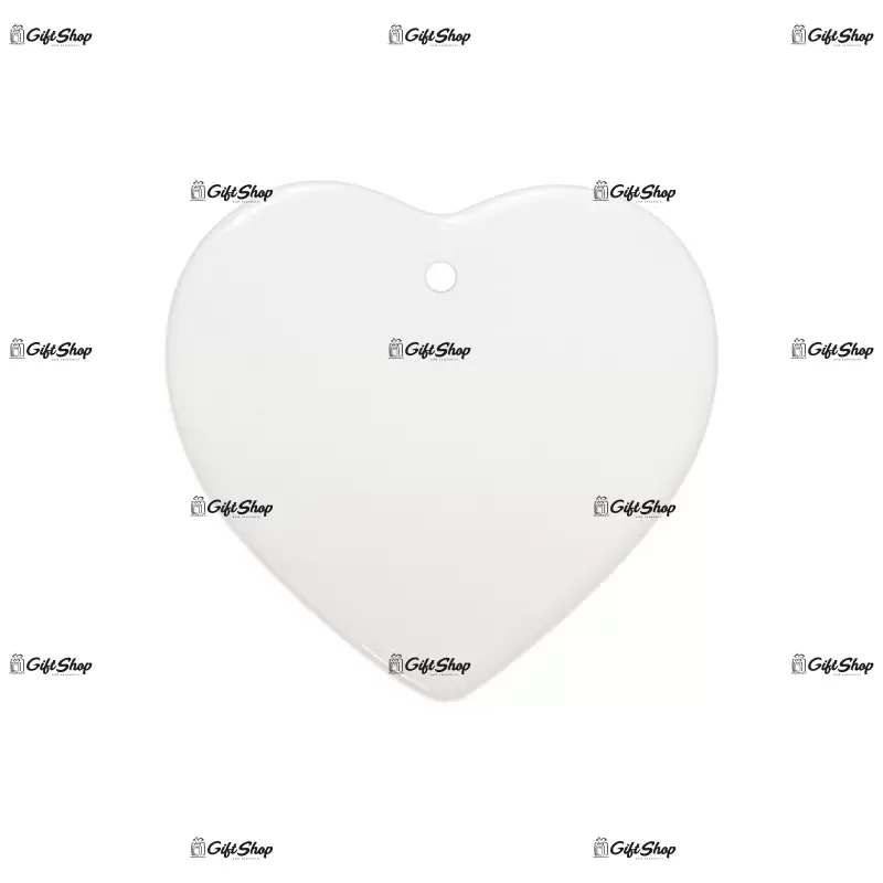 Ornament din ceramica inima, personalizat